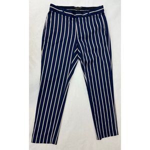 Twee Preppy Banana Republic Ryan Striped Dress Pants Trousers Navy 6